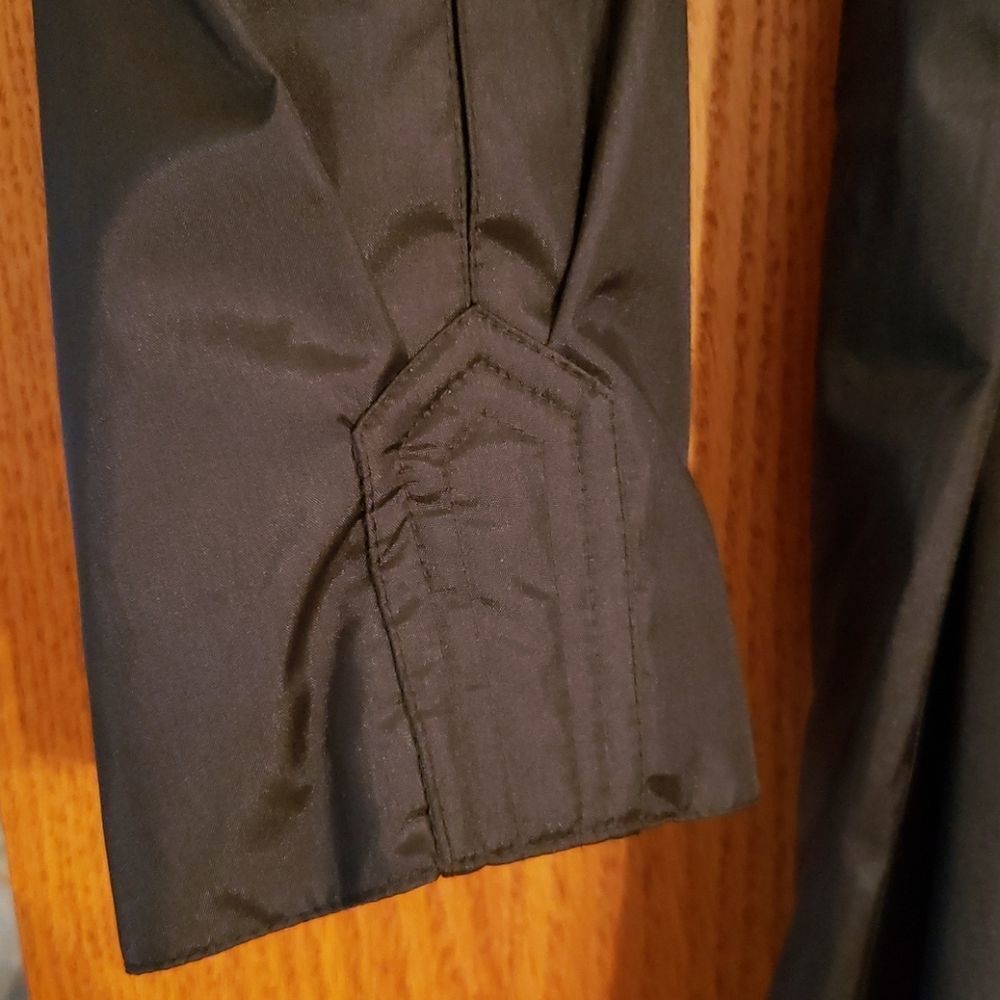 EUC J Gallery Black Raincoat Trench Coat Sz 7/8P - Picture 5 of 9
